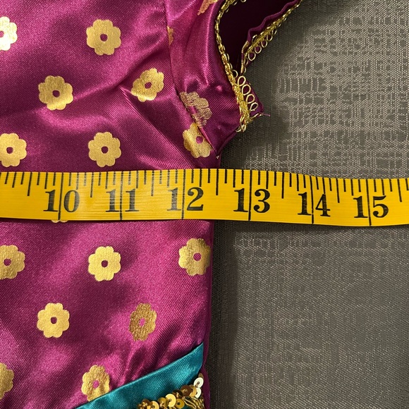 Disney Jasmine Premium Costume Magenta Kids 6/6X Embellished Jumpsuit - Picture 8 of 10